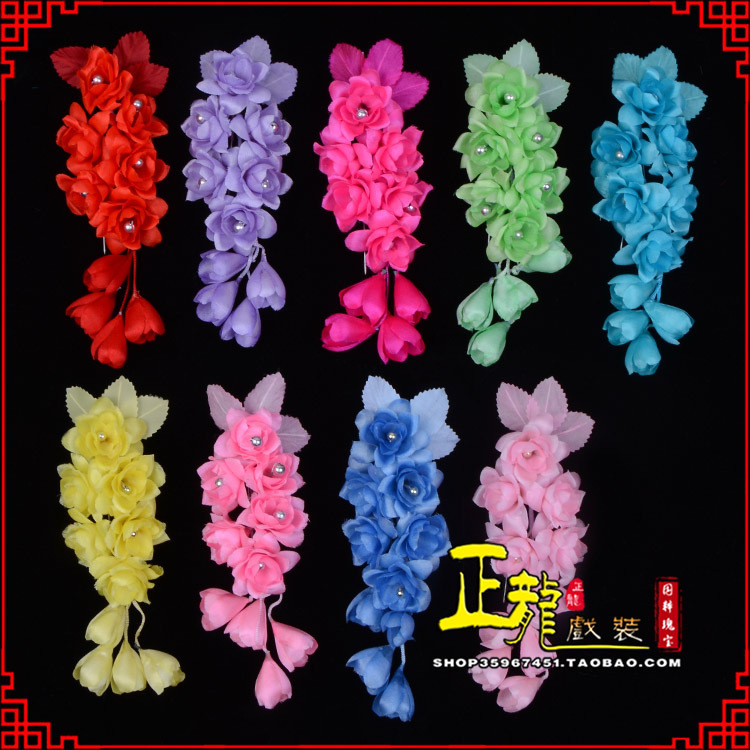 青岛鬓花头饰小花头花 真丝绢花