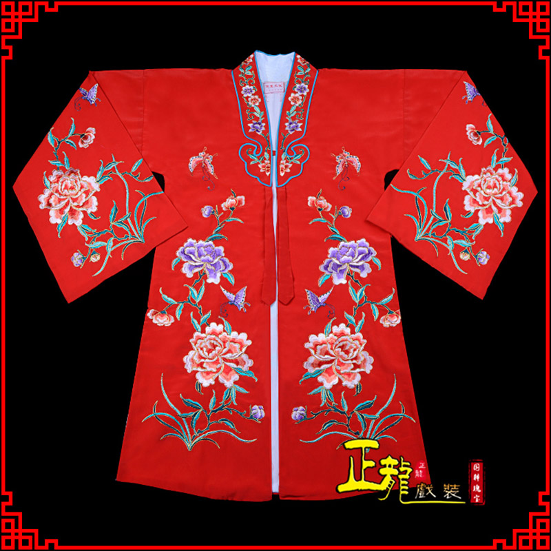 青岛青衣花旦戏服 好绉小叶牡丹女披